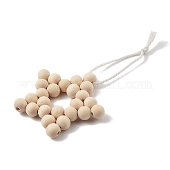 Деревянные подвесные украшения в виде звезд HJEW-P019-08A