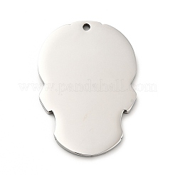 Подвески из нержавеющей стали 201 с рисунком в виде сахарного черепа STAS-E174-01P-05