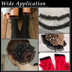 20 м нейлоновая эластичная плиссированная кружевная лента&nbsp;OCOR-WH0070-258A-01