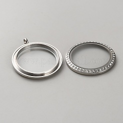 Подвески-медальоны из нержавеющей стали 304 STAS-WH0058-01P