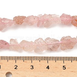 Необработанные грубые натуральные клубничные бусины из кварца G-M453-C07