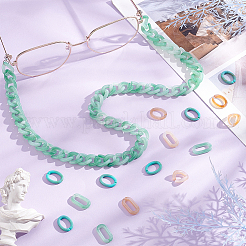 480 шт. 6 стильных акриловых соединительных кольца&nbsp;OACR-DC0001-02