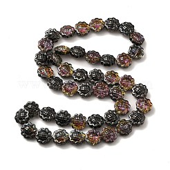 Прозрачные стеклянные бусины гальваническим пряди&nbsp;GLAA-G098-04G