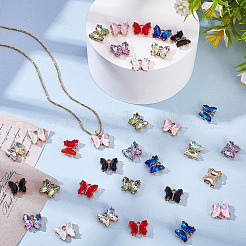 32 шт. 8-х цветные подвески из сплава стекла FIND-ME0001-95