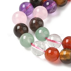 Природных драгоценных камней смешанного бисер нитей G-P574-A02-6mm