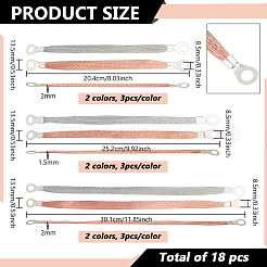 Плоский автомобильный ремень заземления с медной оплеткой и наконечниками&nbsp;KK-BC0015-32A