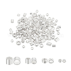 160 шт. 4 стиля 925 бусины-трубочки из стерлингового серебра&nbsp;STER-PH0002-28