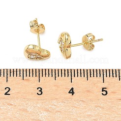 Серьги-гвоздики из циркония EJEW-D323-04G