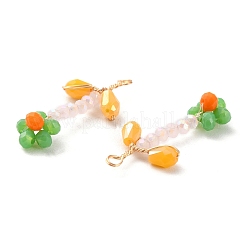 Подвески из стеклянных бусин&nbsp;GLAA-K060-02G-01