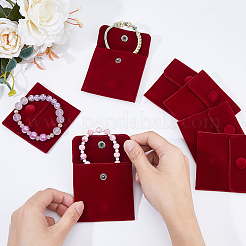 24 шт. квадратные бархатные мешочки для украшений TP-FI0001-02A