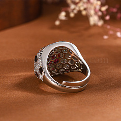 Женские кольца на палец из латуни с микропаве и кубическим цирконием&nbsp;FS-WGAB9AD-01