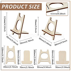 8 комплект настольных подставок из древесного волокна в 2 стилях DIY-BC0015-16