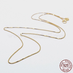 925 стерлингового серебра цепи коробки ожерелья STER-F039-45cm-04G