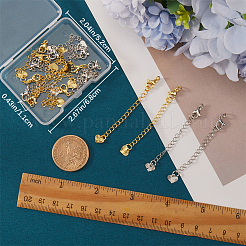 20 шт. двухцветный долговечный удлинитель цепи из латуни с покрытием KK-CN0003-16