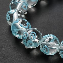 Ручной работы ухабистым Шарики Lampwork&nbsp;LAMP-E023-12