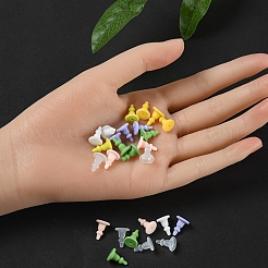 70 шт. 7 цвета силиконовые гайки для ушей SIL-YW0001-03