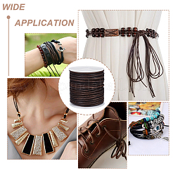 Круглый шнур из воловьей кожи длиной 20 метр. WL-WH0015-01C-03