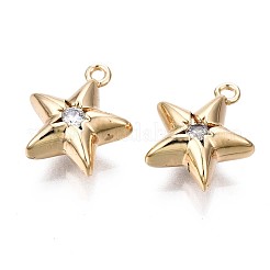 Латунные микропаве прозрачные кубические циркониевые подвески KK-Q764-005