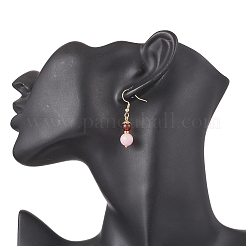 Комплект из круглых бусин из натурального кварца и сердолика SJEW-JS01335