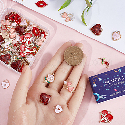 Подвески из сплава эмали 80шт 10 стиля ENAM-SC0004-52