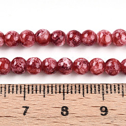 Выпечка окрашенные стеклянные бусины пряди&nbsp;DGLA-N003-4mm-A02