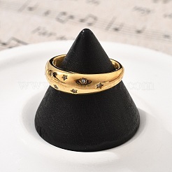 Кольца для пальцев из нержавеющей стали 304 со стразами RJEW-Q012-05G