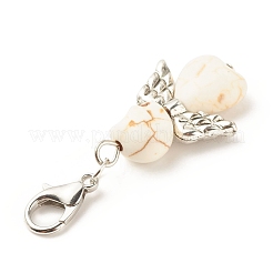 Подвесные украшения из окрашенной синтетической бирюзы HJEW-JM00672-03