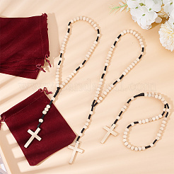 6 шт. деревянный крест подвесной декор HJEW-AR0001-13