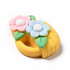 Кабошоны из непрозрачной смолы на тему весны&nbsp;RESI-B012-02C