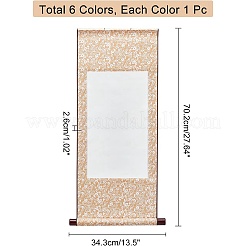 6шт. 6-х стилистический полиэстеровый вертикальный окрашенный свиток&nbsp;AJEW-NB0002-91