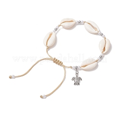 7шт 7-цветный сплав браслеты с подвесками в виде черепахи BJEW-JB11758