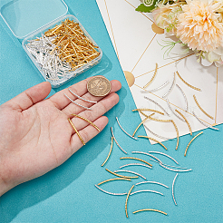 200шт 2 цвета латунные бусины трубки&nbsp;KK-UN0003-79