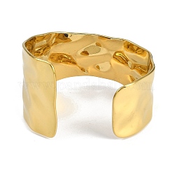 Женские текстурированные браслеты-манжеты из нержавеющей стали 304&nbsp;BJEW-Z077-02G