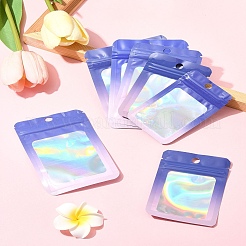 60 шт. 5 стиля прямоугольные блестящие голографические ПВХ пакеты с застежкой-молнией ABAG-FS0001-14A