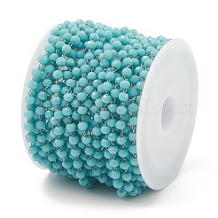 Стеклянная круглая цепочка из бисера CHS-B003-01B