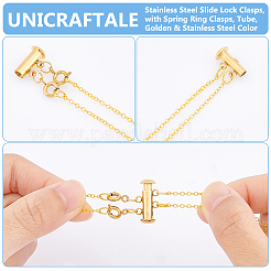 2 шт. 2-х цветные застежки-слайдеры из нержавеющей стали 304 FIND-AB00060