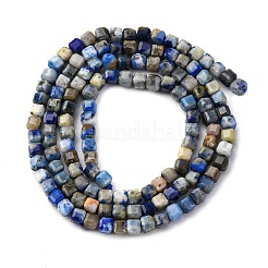 Нитки бусины из натурального ляписа-лазури&nbsp;LS-G-RM2025-C07-B