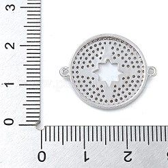 Стойка покрытие латунь микропаве прозрачный кубический цирконий плоские круглые с полой звездой соединительные подвески&nbsp;KK-A234-082P