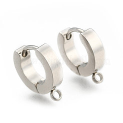 Устойчивые к потускнению персонализированные серьги-кольца унисекс из нержавеющей стали 304 EJEW-G120-59P