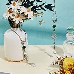 2 шт. 2 стиля подвесные украшения из цветочного сплава&nbsp;HJEW-OC00305