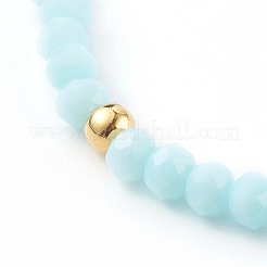 Позолоченные эластичные браслеты с подвесками из нержавеющей стали 304&nbsp;BJEW-JB06096-04