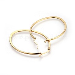 201 серьги-кольца из нержавеющей стали EJEW-A053-06A-G