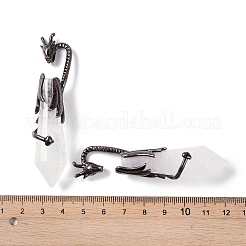 Большие подвески с ограненными заостренными пулями из натуральных кристаллов кварца&nbsp;G-L524-19R-09