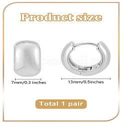 1 пара латунных серег-колец&nbsp;EJEW-LP0001-72P