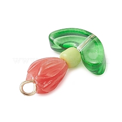 12 шт. подвески из окрашенного в два цвета синтетического коралла PALLOY-JF04544