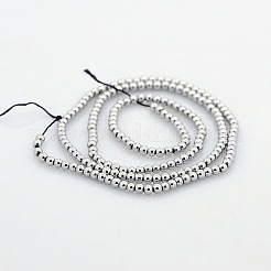 Круглый немагнитная синтетический гематит бисер пряди&nbsp;G-P061-65