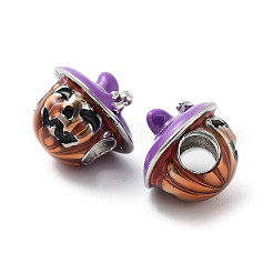 Хэллоуин стойка покрытие латунь эмаль европейские бусины KK-M280-01P