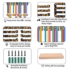 Железная вешалка для медалей с узором деления&nbsp;ODIS-WH0103-005