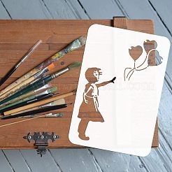 Большие пластиковые многоразовые шаблоны трафаретов для рисования DIY-WH0202-057