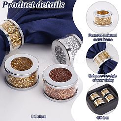 4 набор 3-х цветных железных колец для салфеток&nbsp;AJEW-PH0012-26